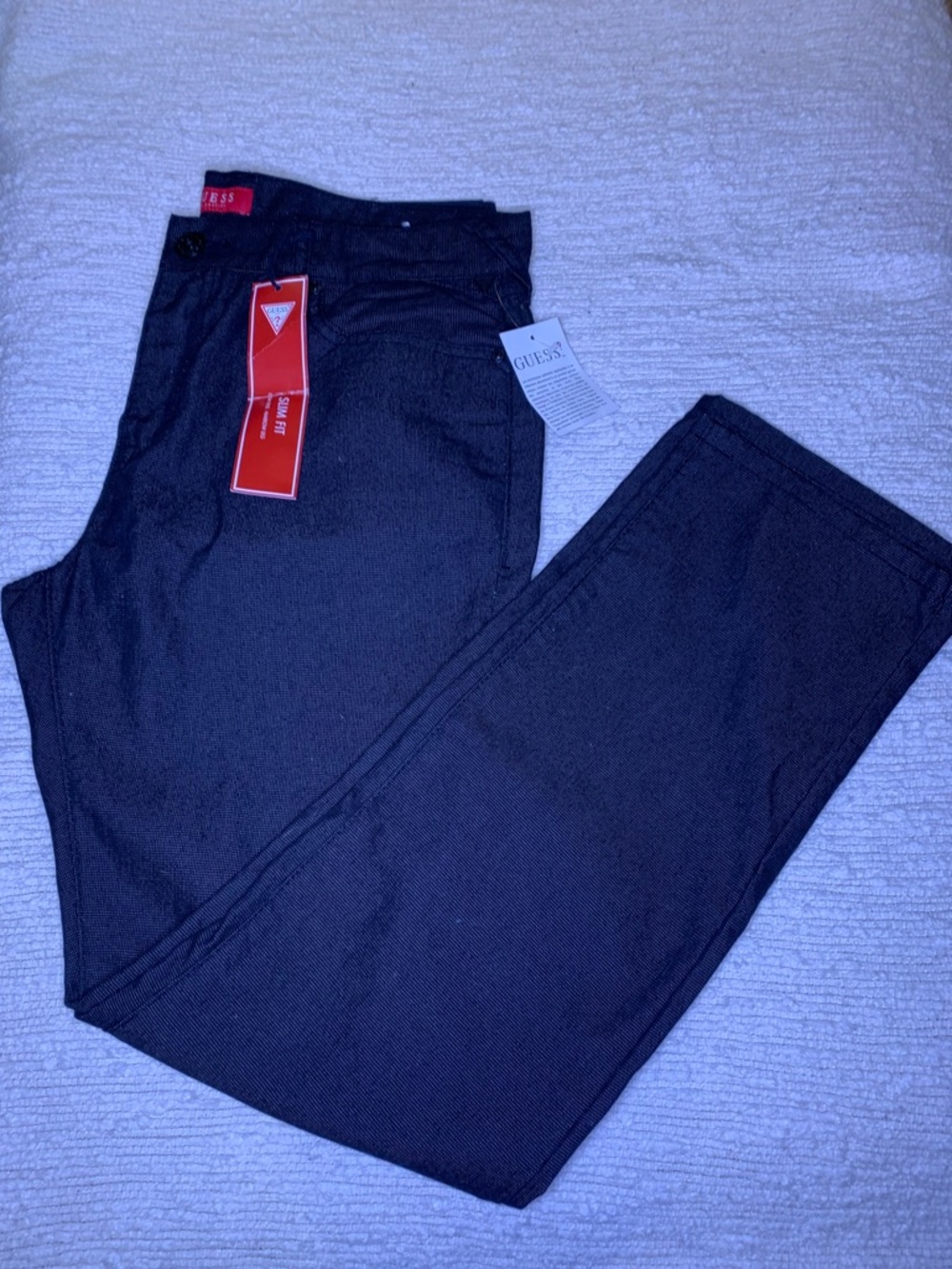 GUESS Black Pants Harlem Zip Up Brand New with Tags